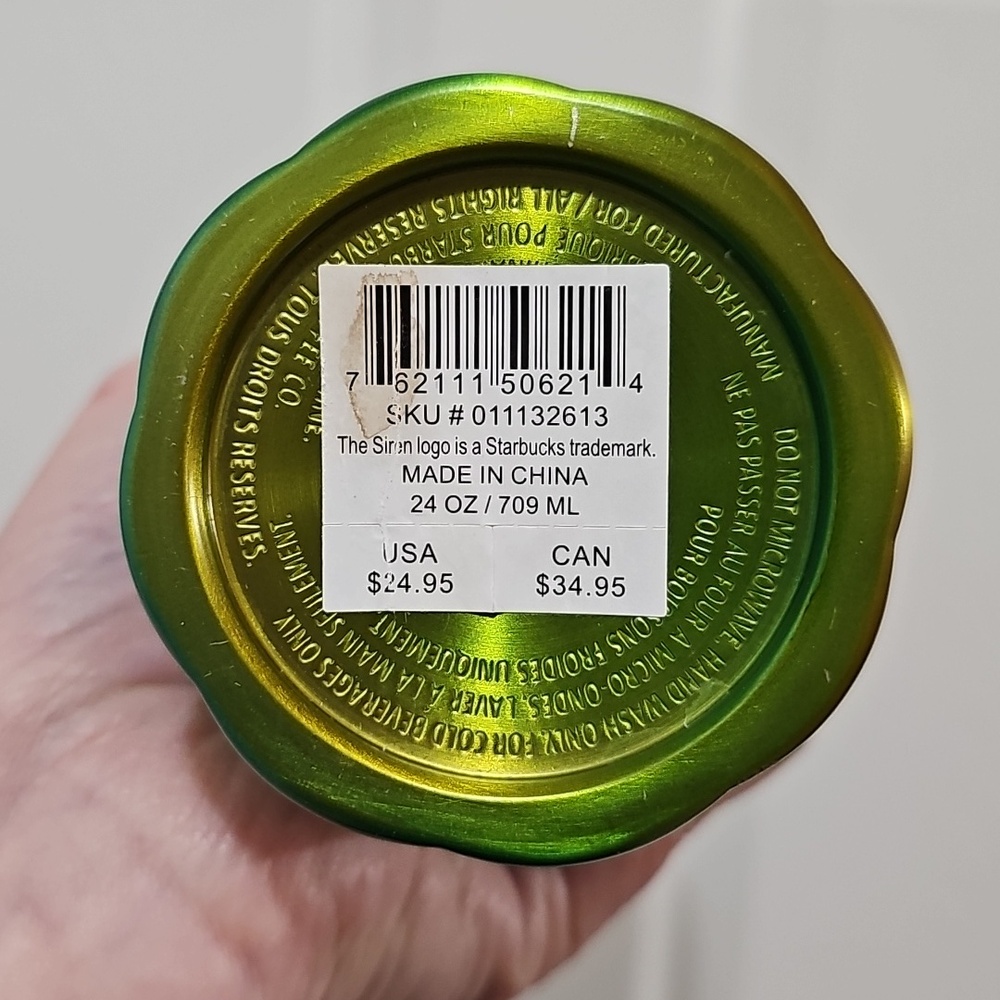Starbucks Metallic Green and Gold Tumbler - Picture 6 of 10
